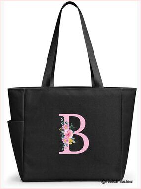 Large Personalized Tote Bag with Zipper, 18L Capacity, 600D Nylon